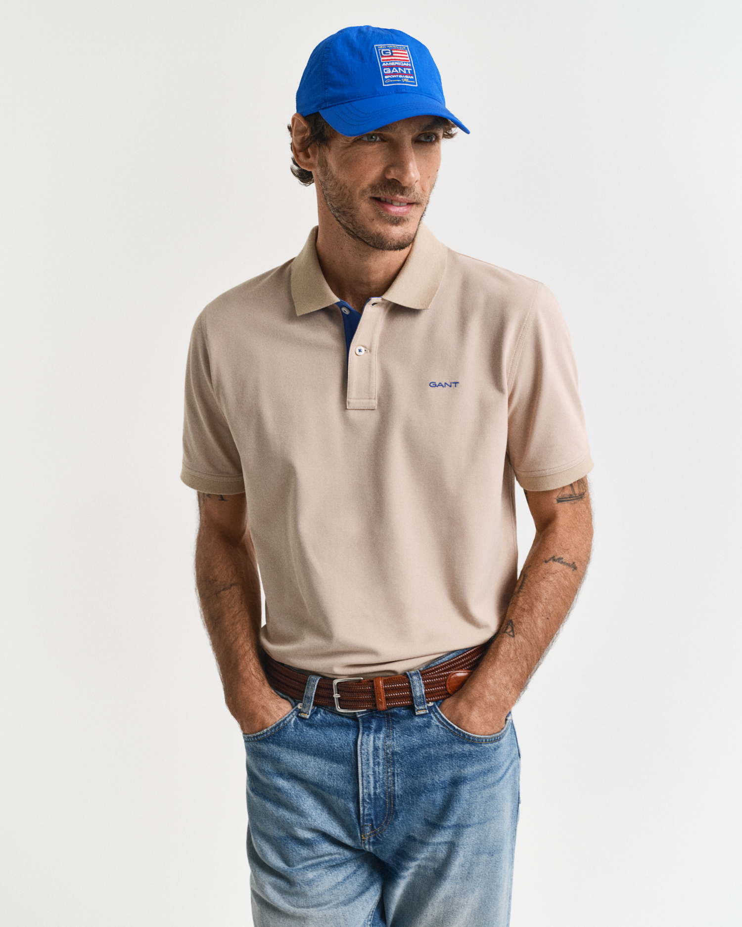 Gant Men's Contrast Piqué Polo Shirt ) Xxxl