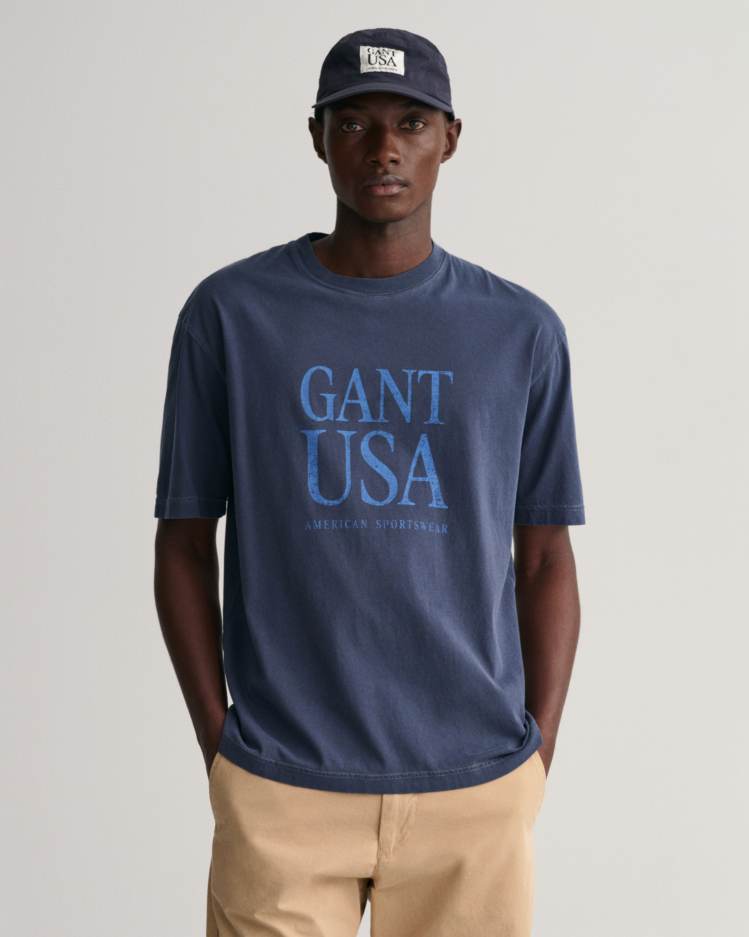 GANT Men Sunfaded GANT USA T-Shirt (S) Blue