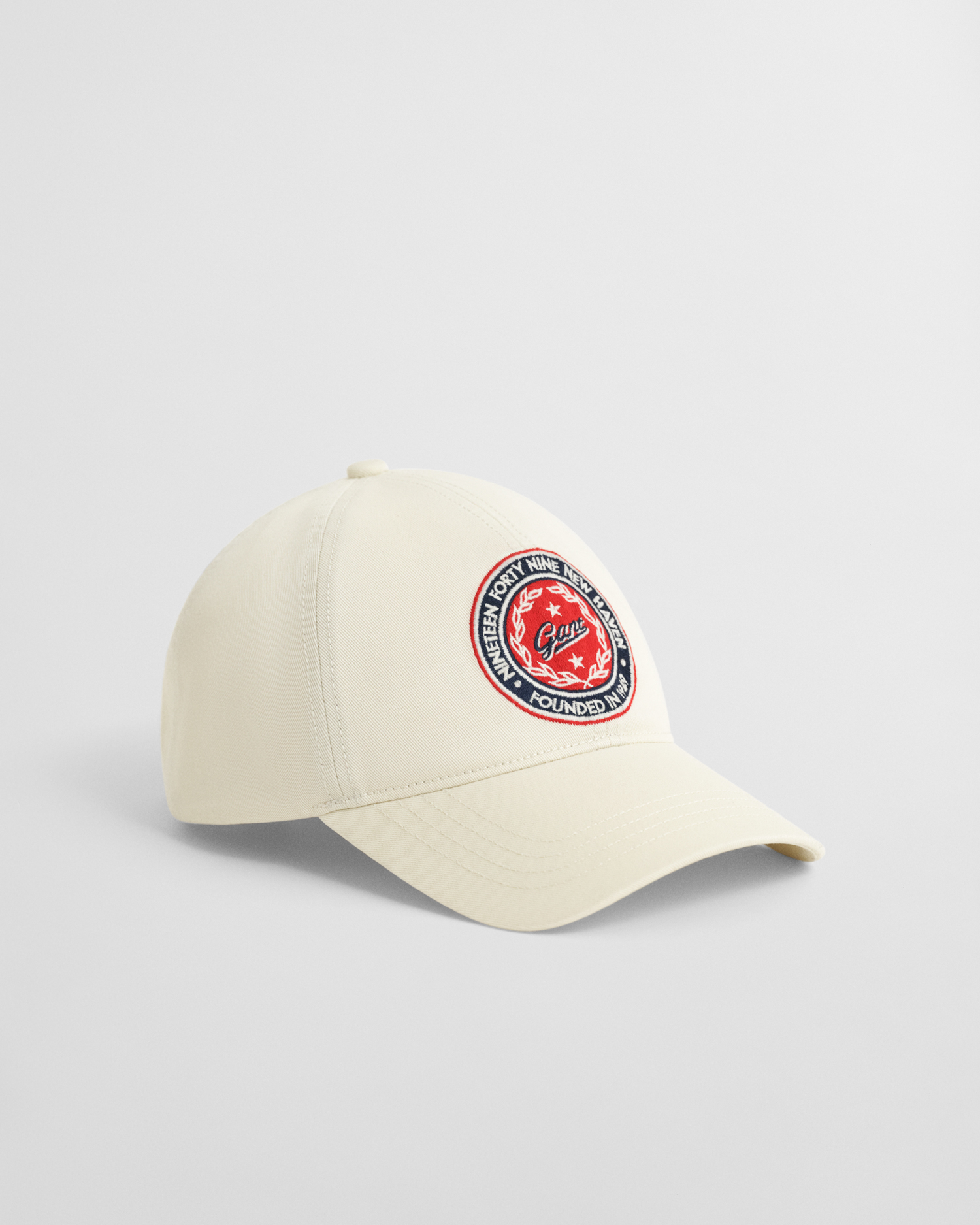 Gant Men's Cream Graphic Cotton Twill Cap (One Size)