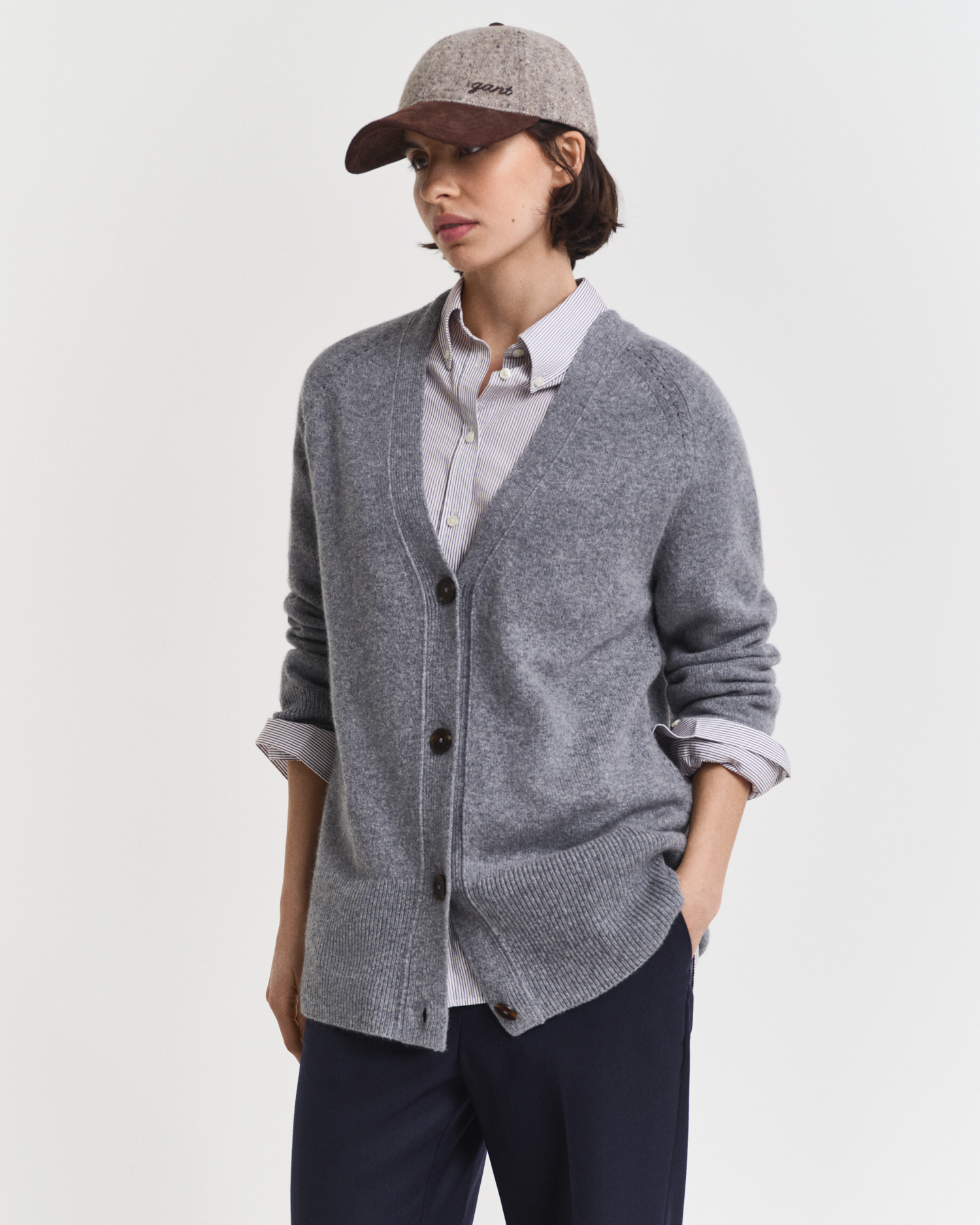Gant Women's Wool Cashmere Blend Cardigan ) Xxl