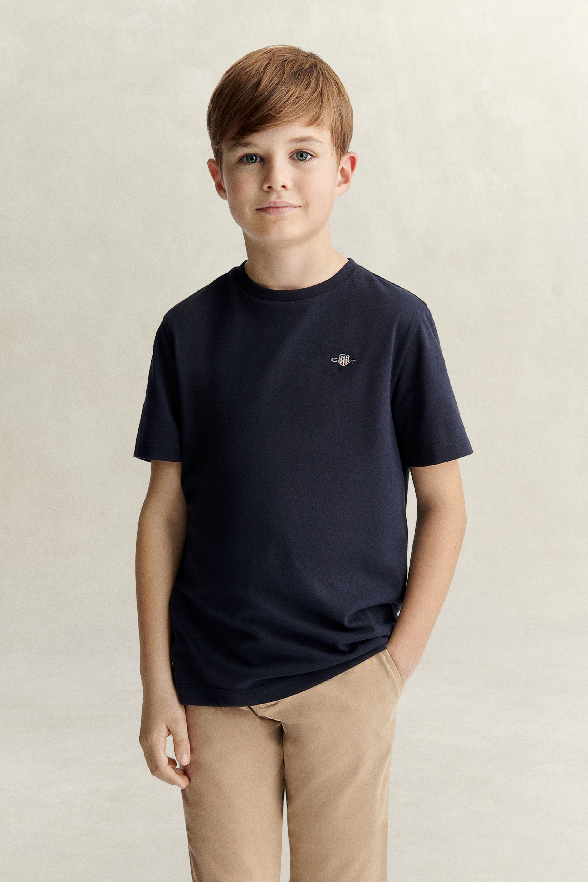 Gant Unisex Navy Teens Shield T-Shirt (170) Evening Blue