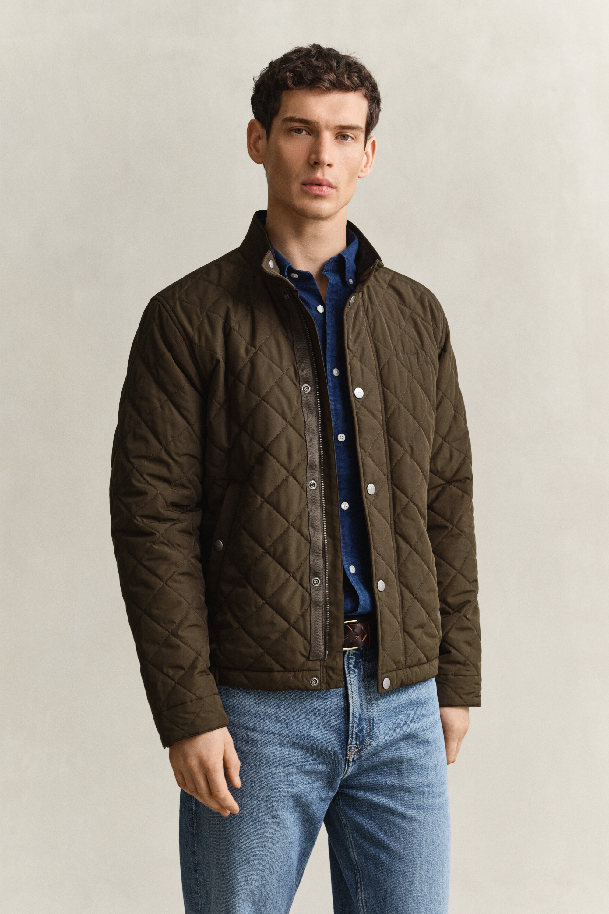 Gant Men's Black Brown Quilted Jacket (L)