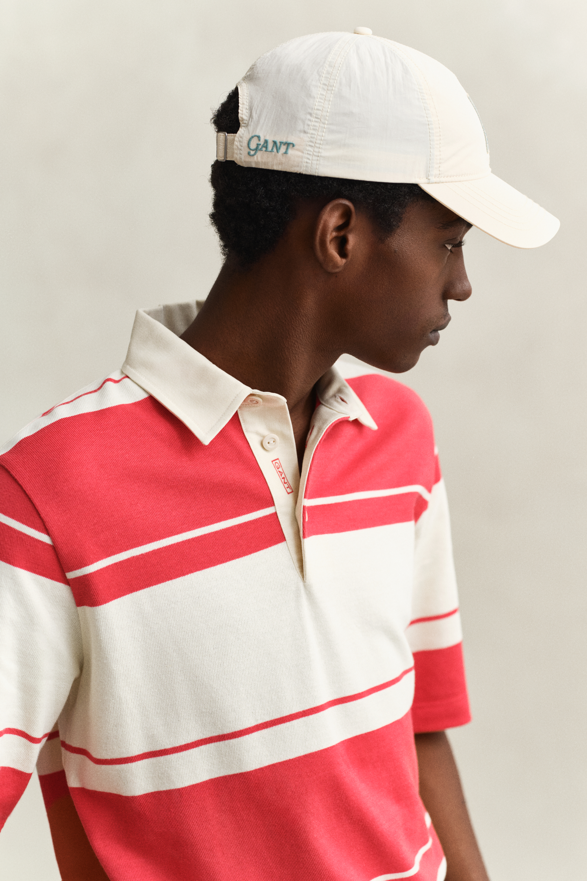Gant Men's Creamed White Graphic Crinkled Cap (One Size)